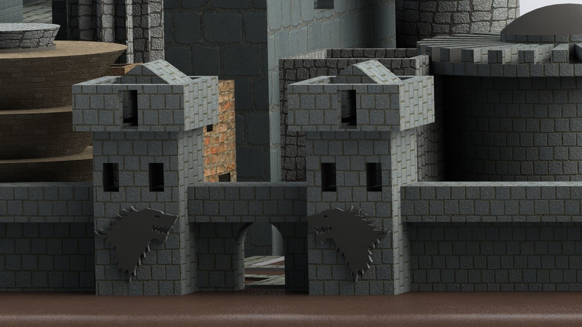 3D PRINT Winterfell House of Stark Game of Thrones Castle Model 3D print model_11