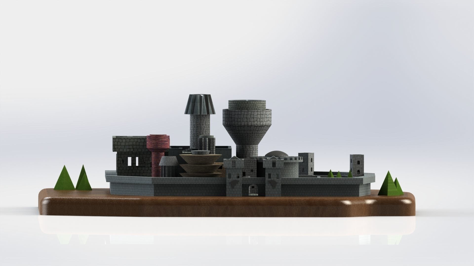 3D PRINT Winterfell House of Stark Game of Thrones Castle Model 3D print model_2