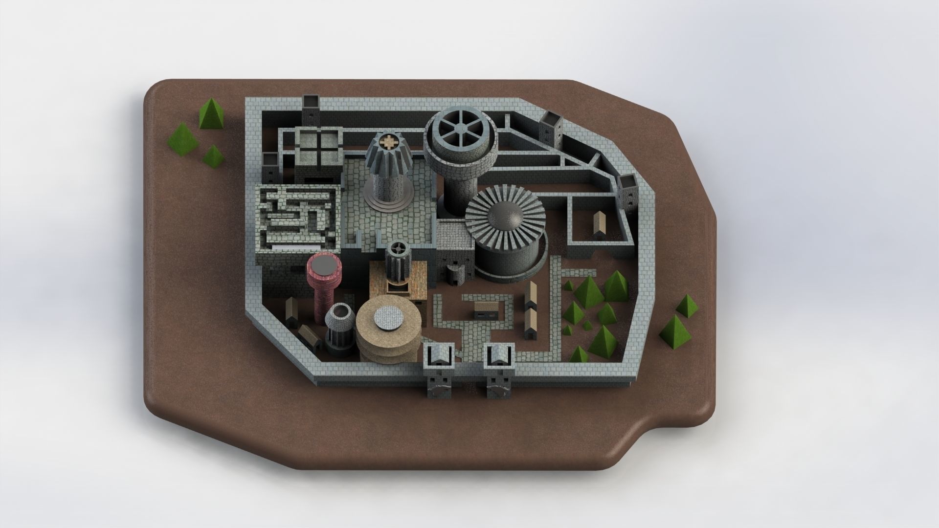 3D PRINT Winterfell House of Stark Game of Thrones Castle Model 3D print model_3