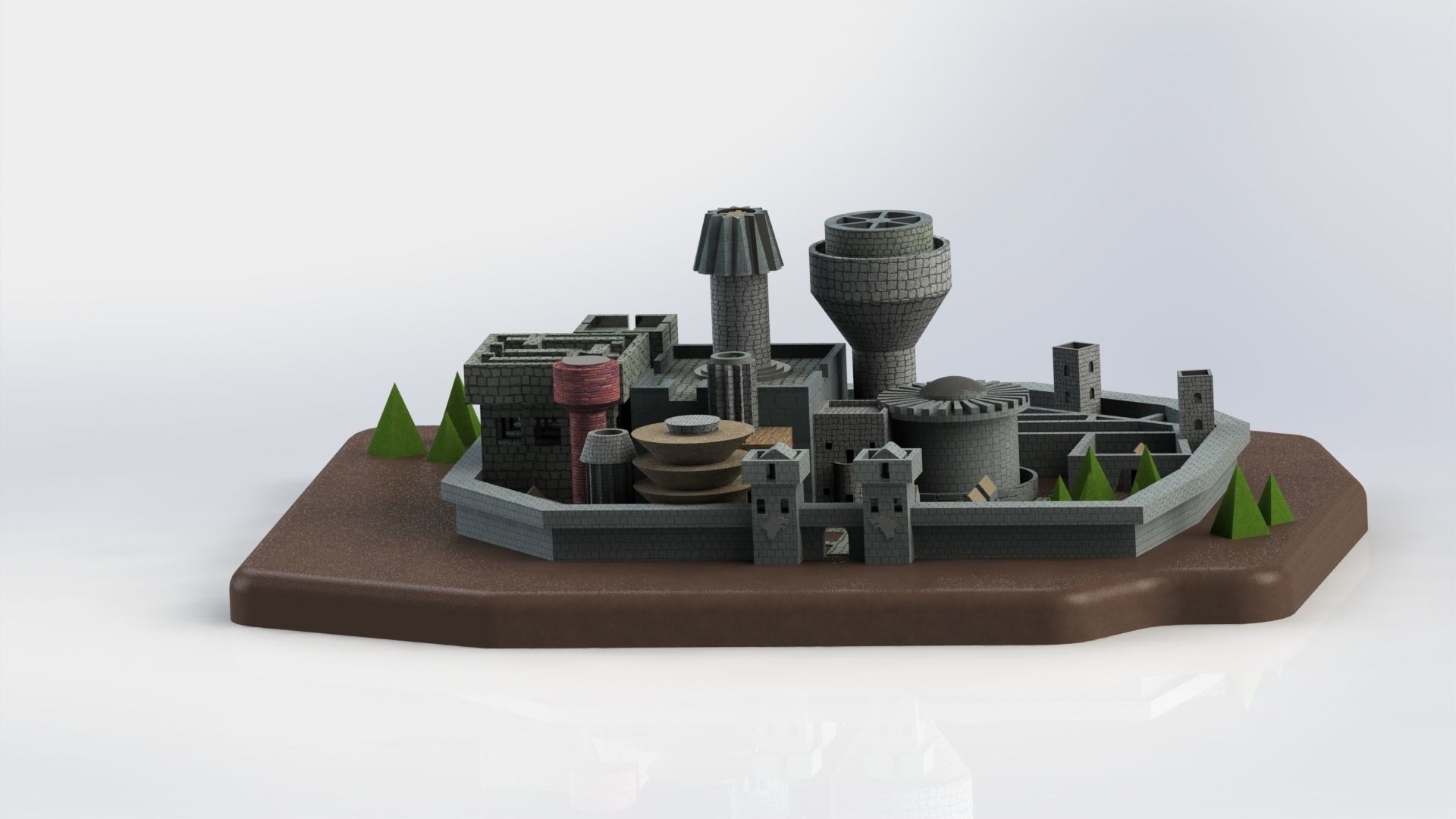 3D PRINT Winterfell House of Stark Game of Thrones Castle Model 3D print model_6