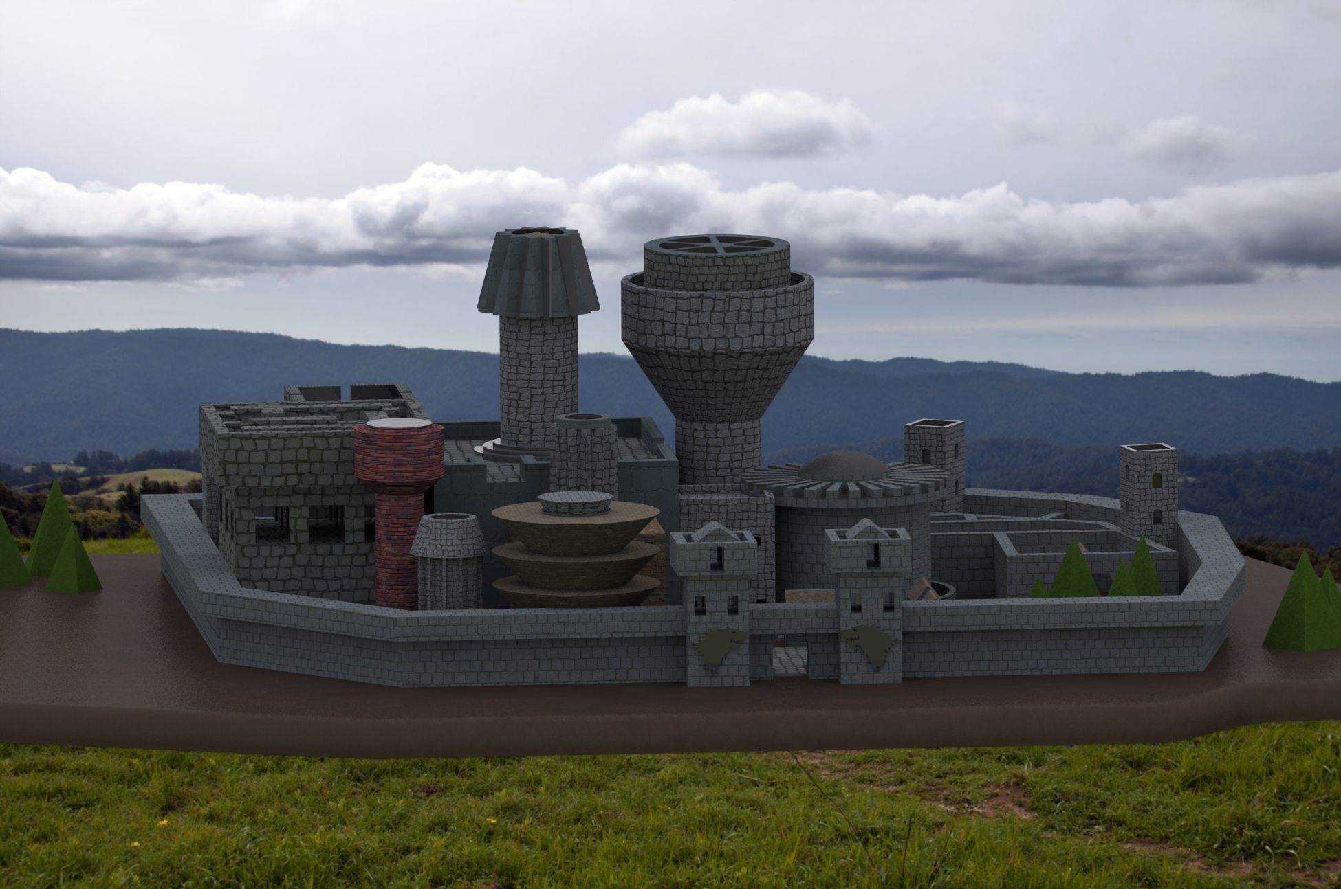 3D PRINT Winterfell House of Stark Game of Thrones Castle Model 3D print model_7