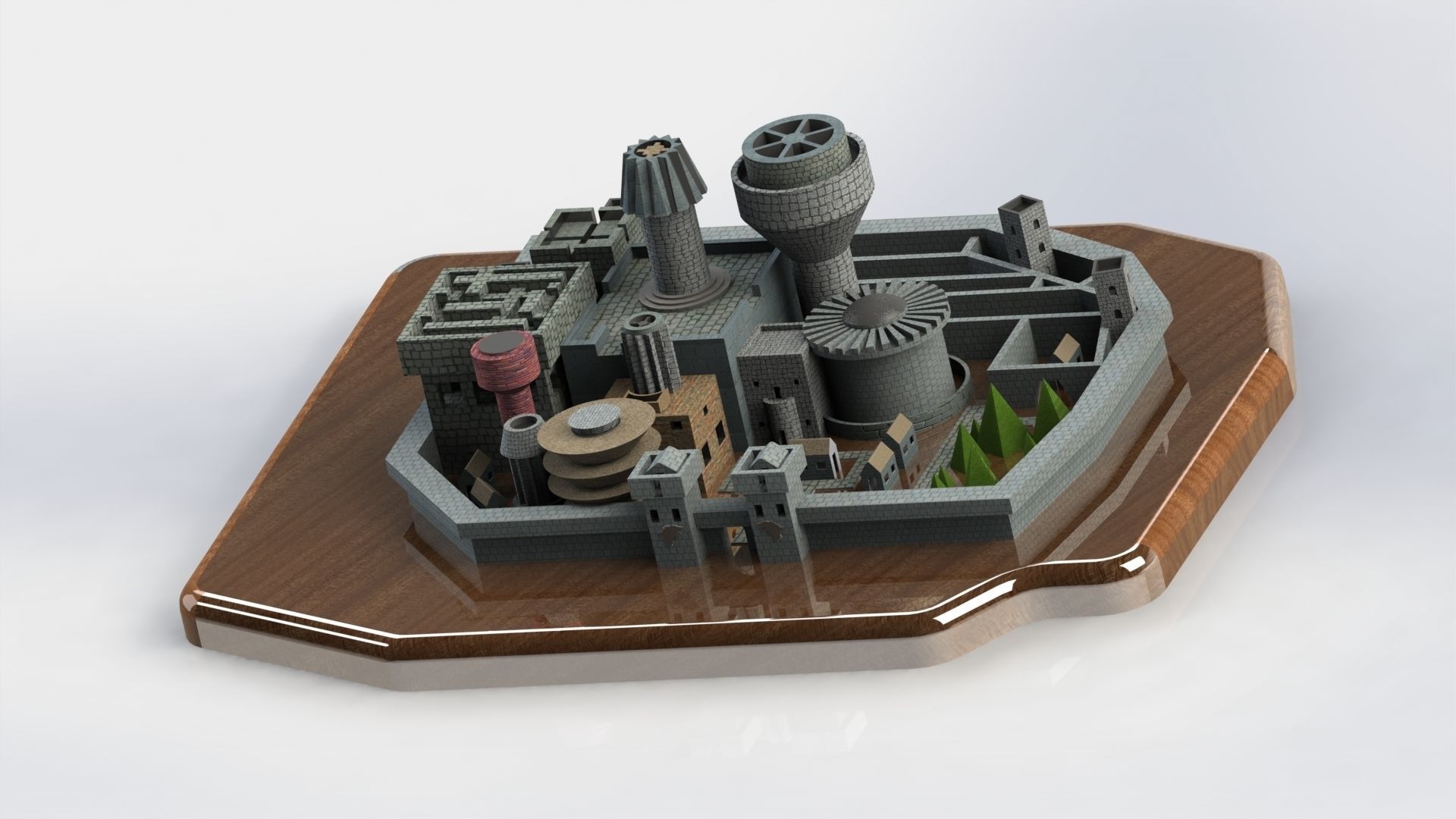 3D PRINT Winterfell House of Stark Game of Thrones Castle Model 3D print model_10