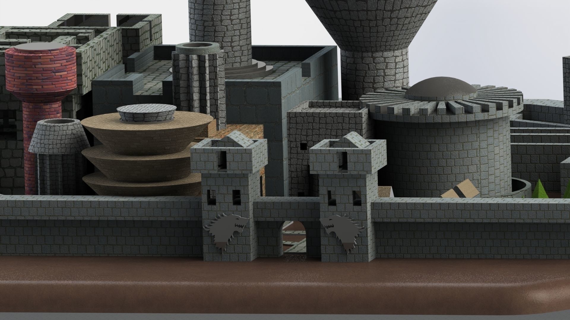 3D PRINT Winterfell House of Stark Game of Thrones Castle Model 3D print model_4