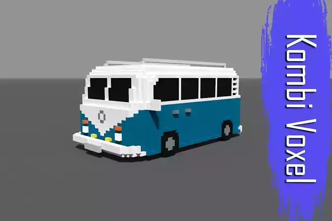 Voxel Kombi  Low-poly 3D model