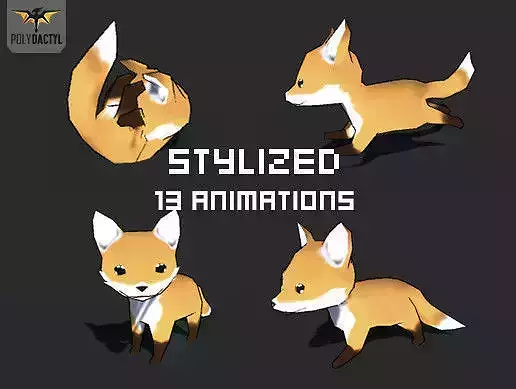 Lowpoly Toon Fox