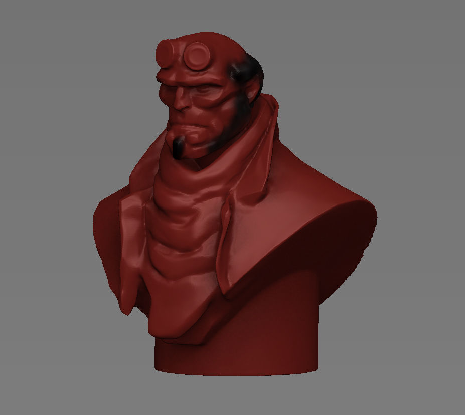 HellboyBoardGameFigure bust of hellboy 3D model_2