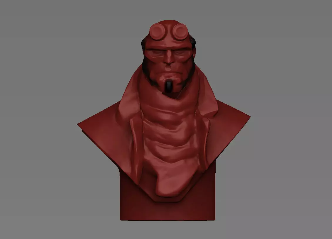 HellboyBoardGameFigure bust of hellboy 3D model_0