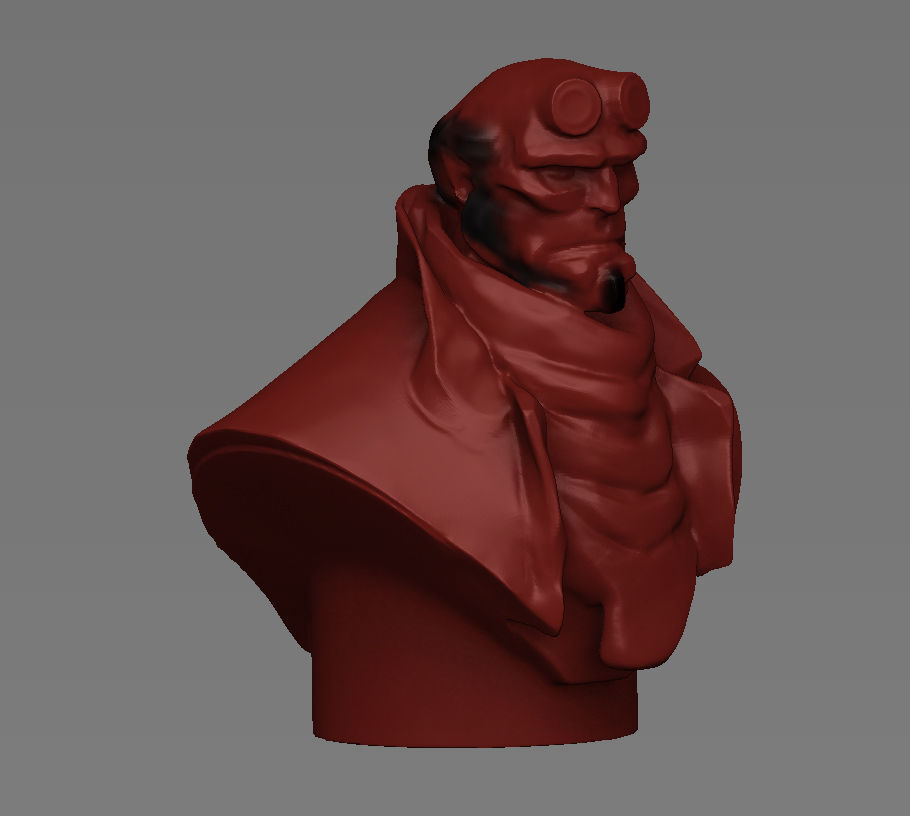 HellboyBoardGameFigure bust of hellboy 3D model_1