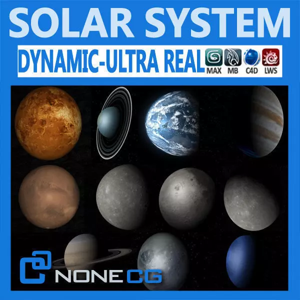 Pack - Hyperreal Solar System 3D model_0