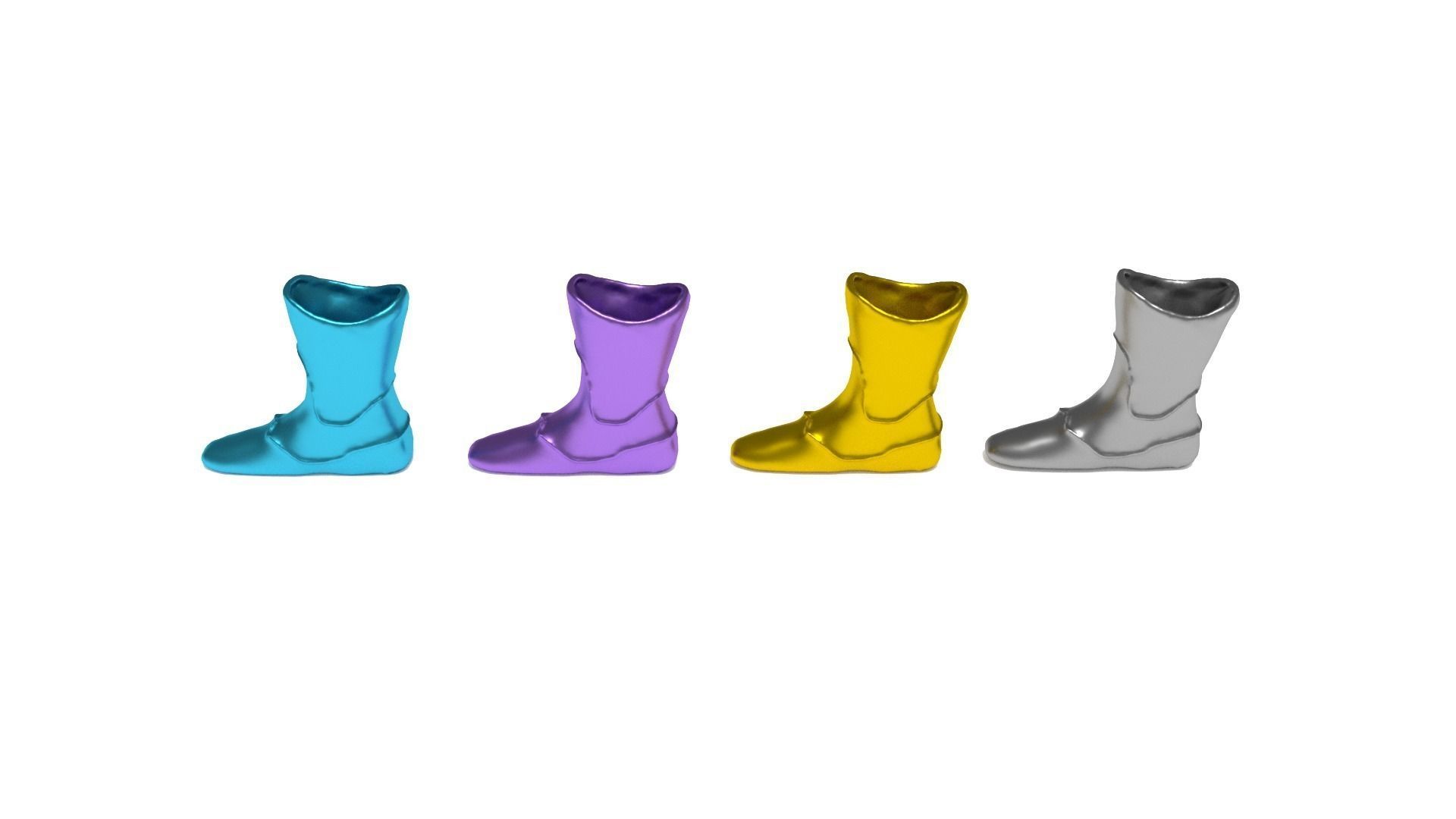 Colored Boot Vase Package for 3D Print and Architecture  3D print model_0