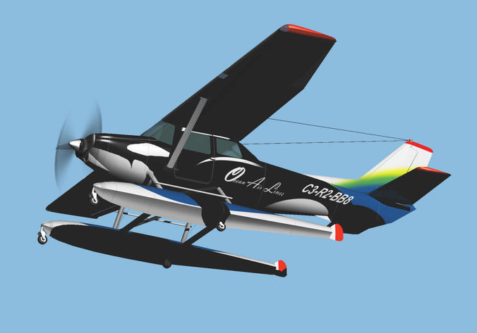 Sea Plane Ocean Air Line update model 3D model
