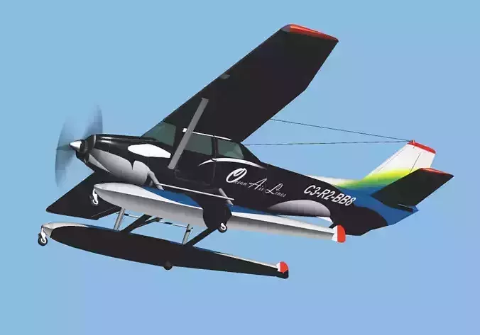Sea Plane Ocean Air Line update model 3D model