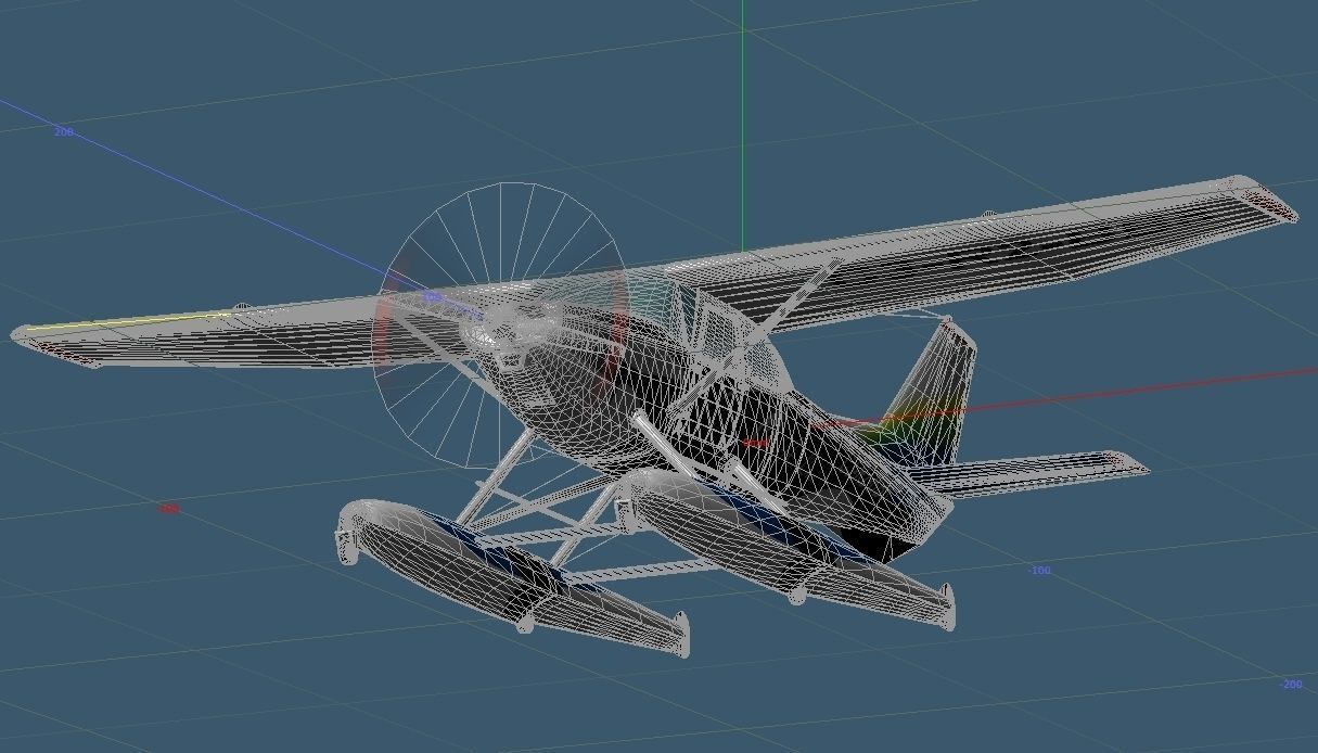 Sea Plane Ocean Air Line update model 3D model_5