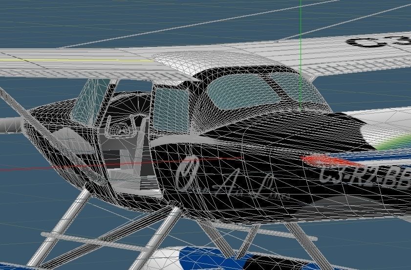 Sea Plane Ocean Air Line update model 3D model_6