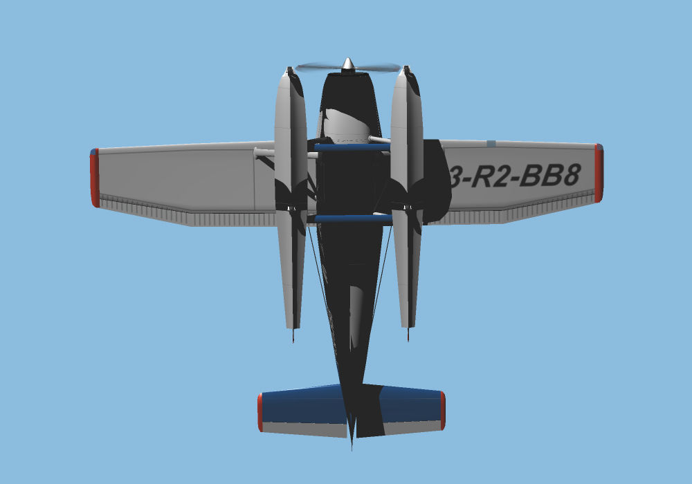 Sea Plane Ocean Air Line update model 3D model_4