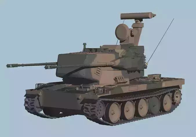 JGSDF Type 87 Self-Propelled Anti-Aircraft Gun 3D model