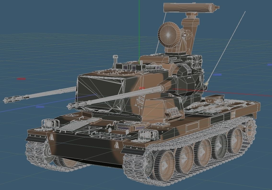 JGSDF Type 87 Self-Propelled Anti-Aircraft Gun 3D model_5