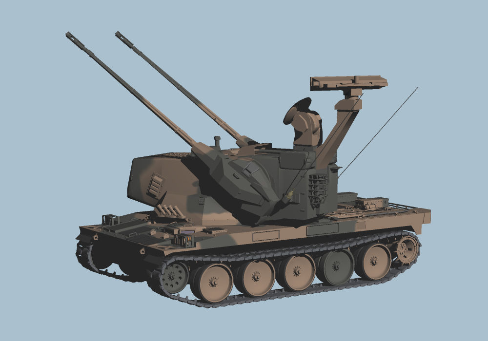 JGSDF Type 87 Self-Propelled Anti-Aircraft Gun 3D model_3