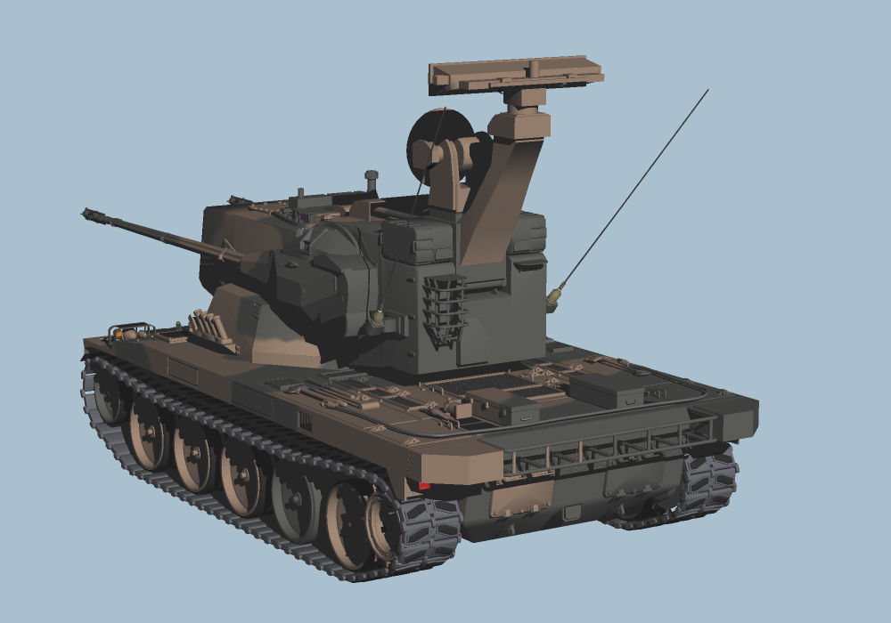 JGSDF Type 87 Self-Propelled Anti-Aircraft Gun 3D model_1