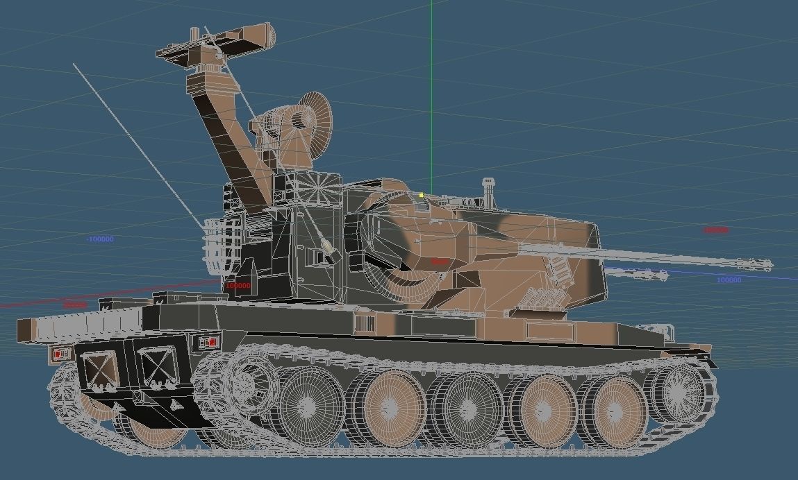 JGSDF Type 87 Self-Propelled Anti-Aircraft Gun 3D model_7