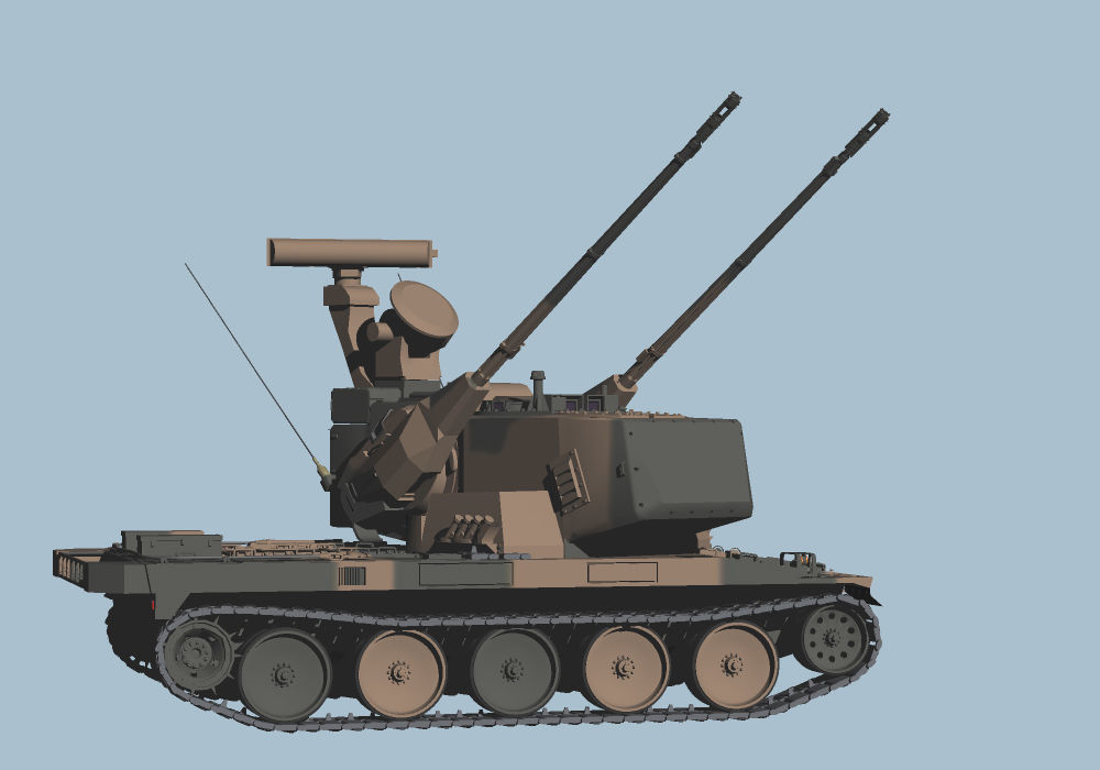 JGSDF Type 87 Self-Propelled Anti-Aircraft Gun 3D model_4