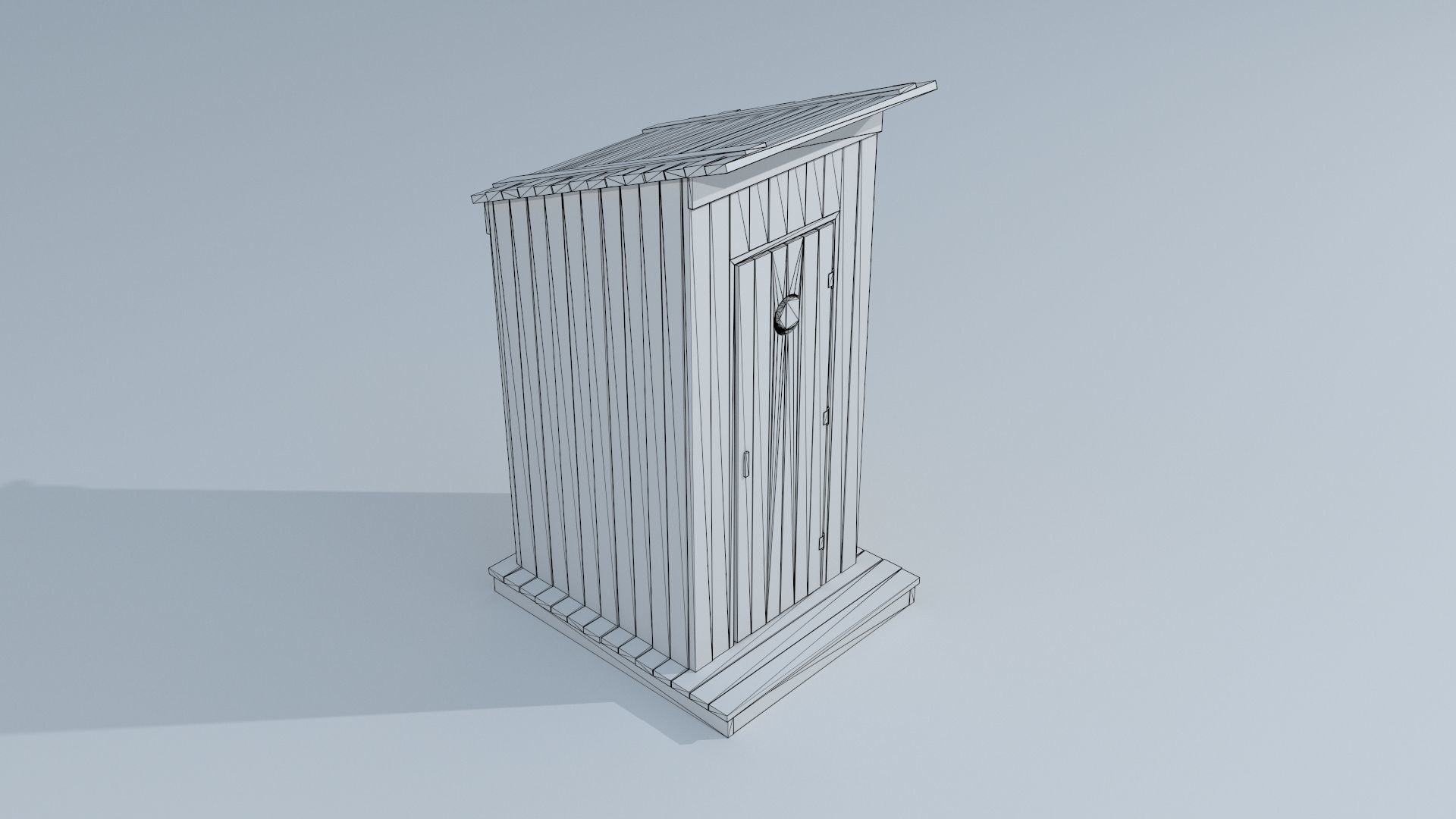 Outhouse Toilet PBR Low-poly 3D model_8