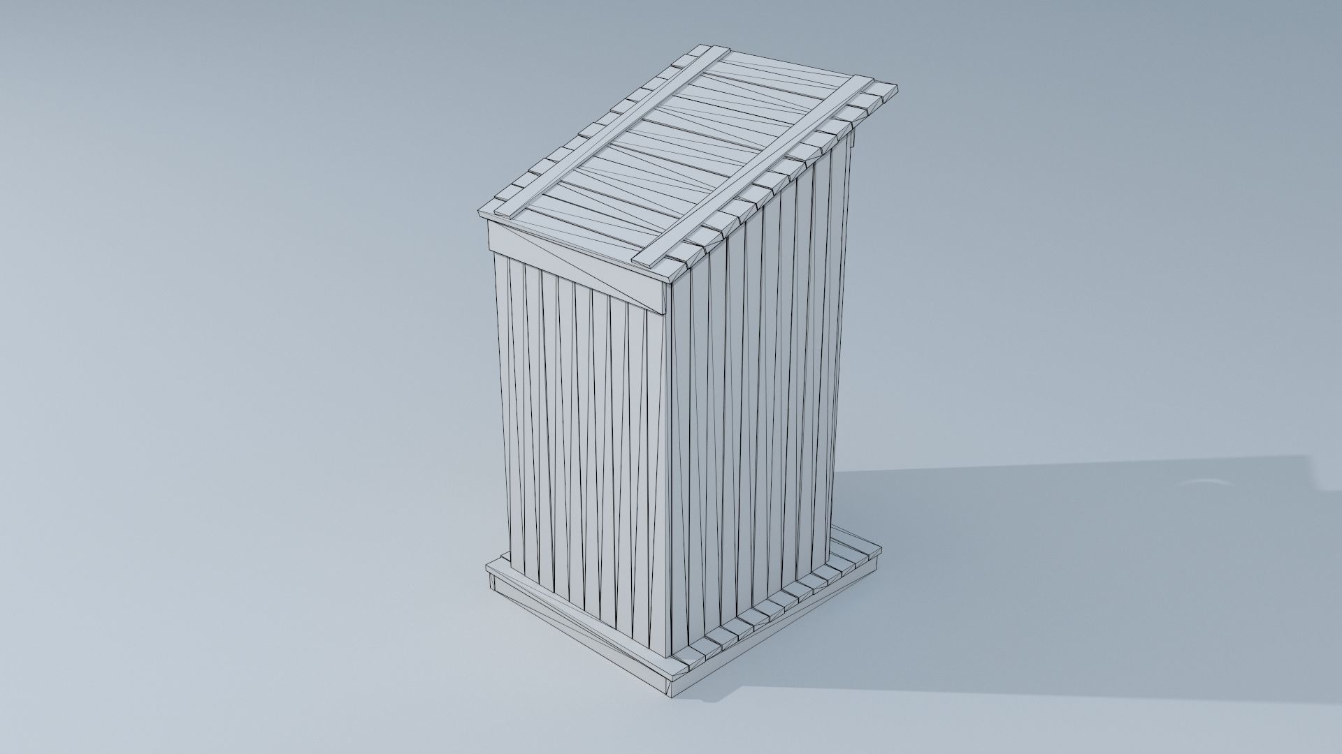 Outhouse Toilet PBR Low-poly 3D model_13