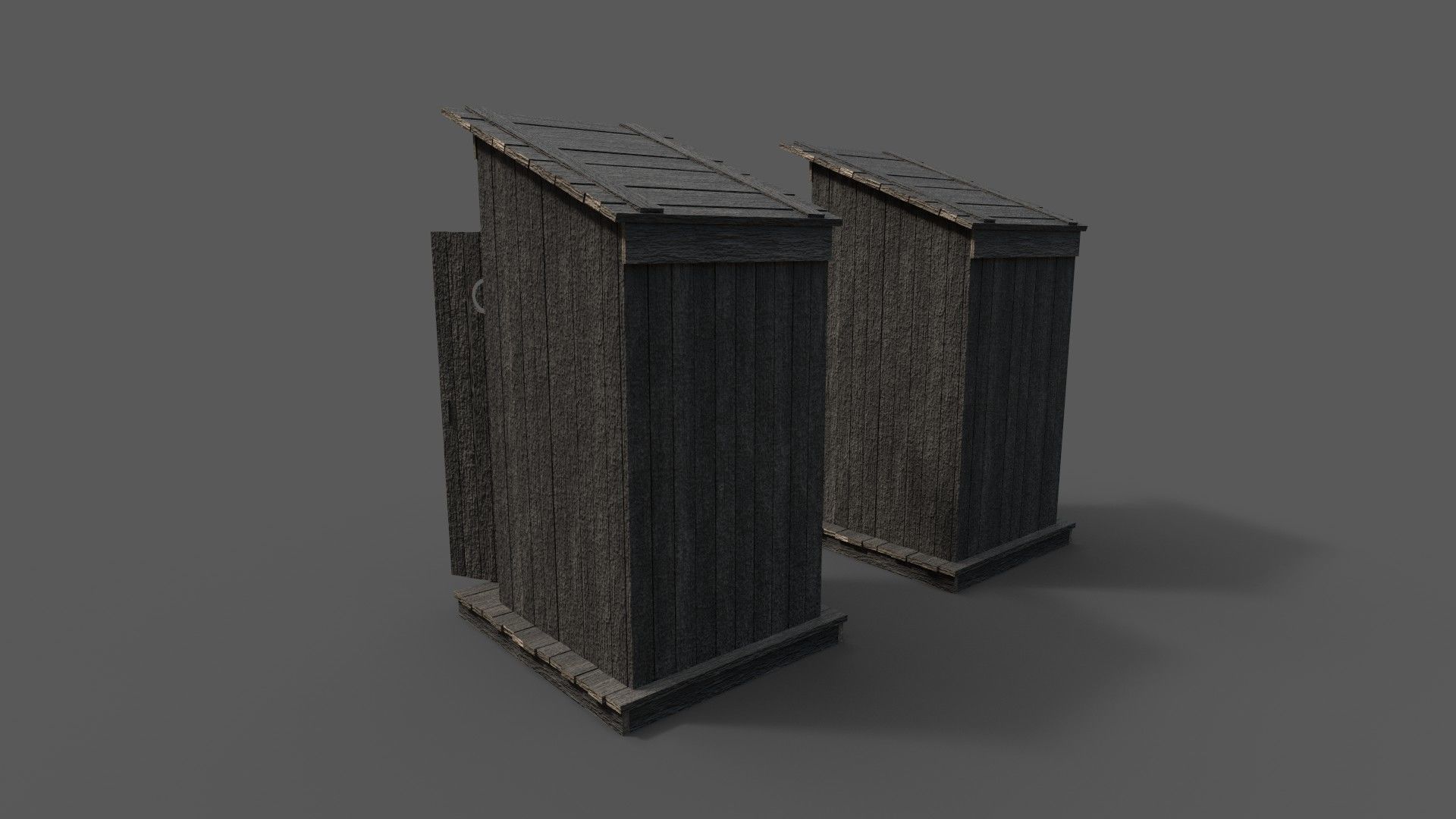 Outhouse Toilet PBR Low-poly 3D model_4