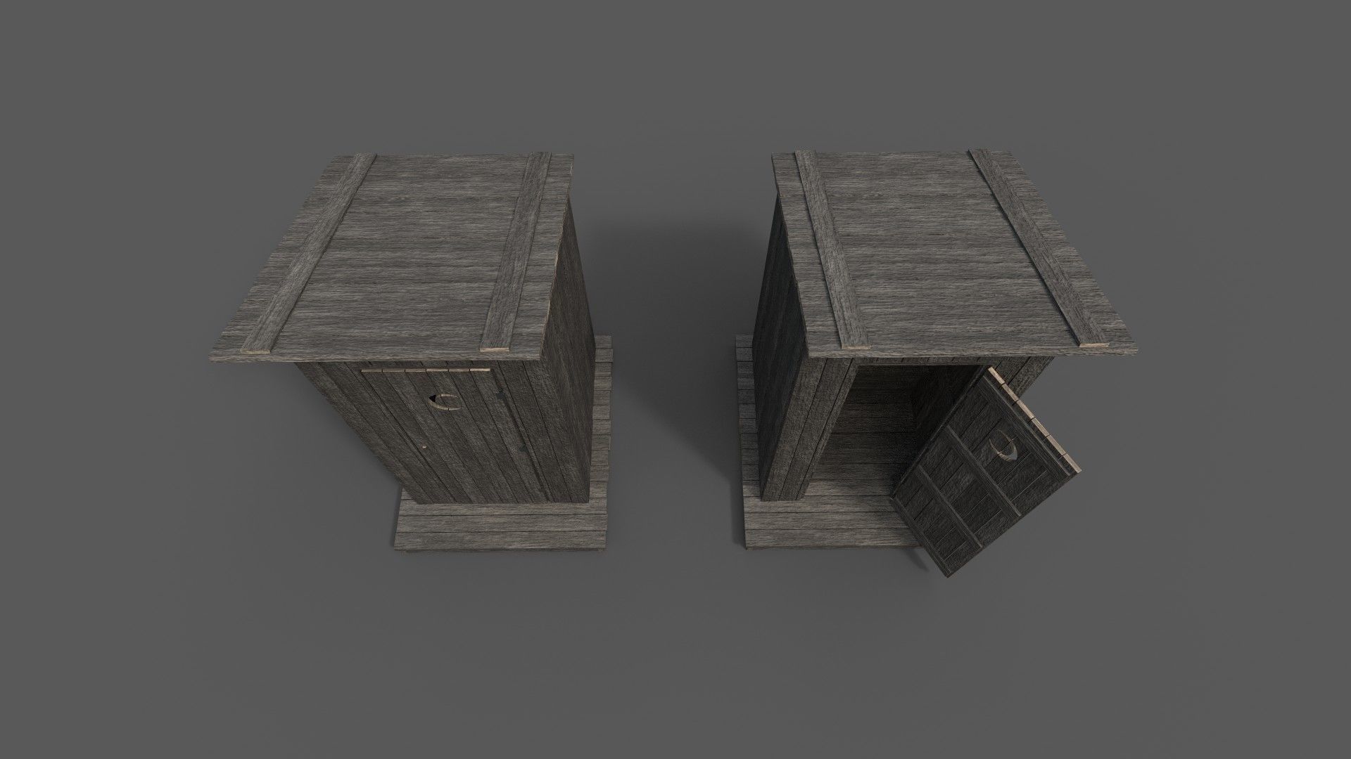 Outhouse Toilet PBR Low-poly 3D model_7