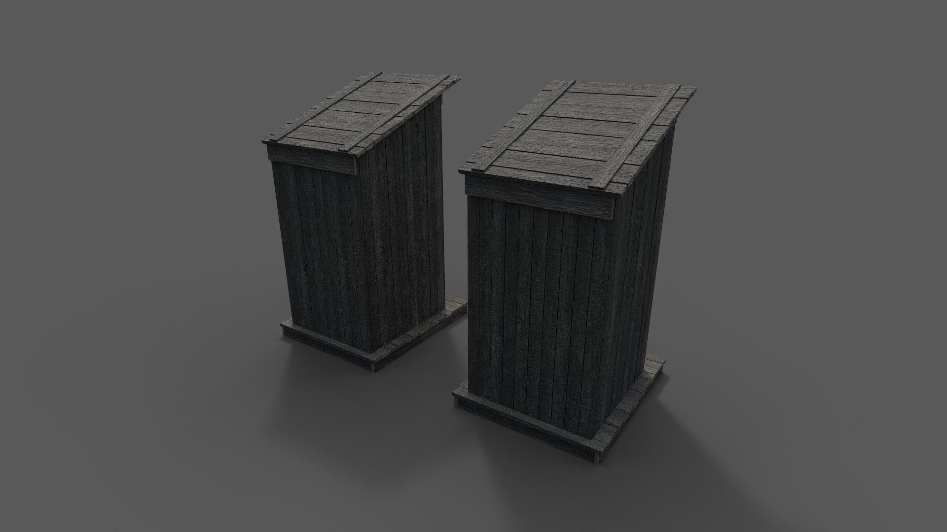 Outhouse Toilet PBR Low-poly 3D model_6
