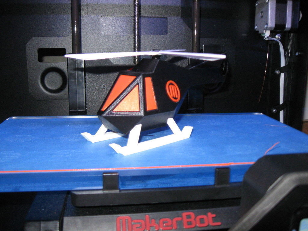 MakerBot Helicopter One Piece Body Upgrade Free 3D print model_2