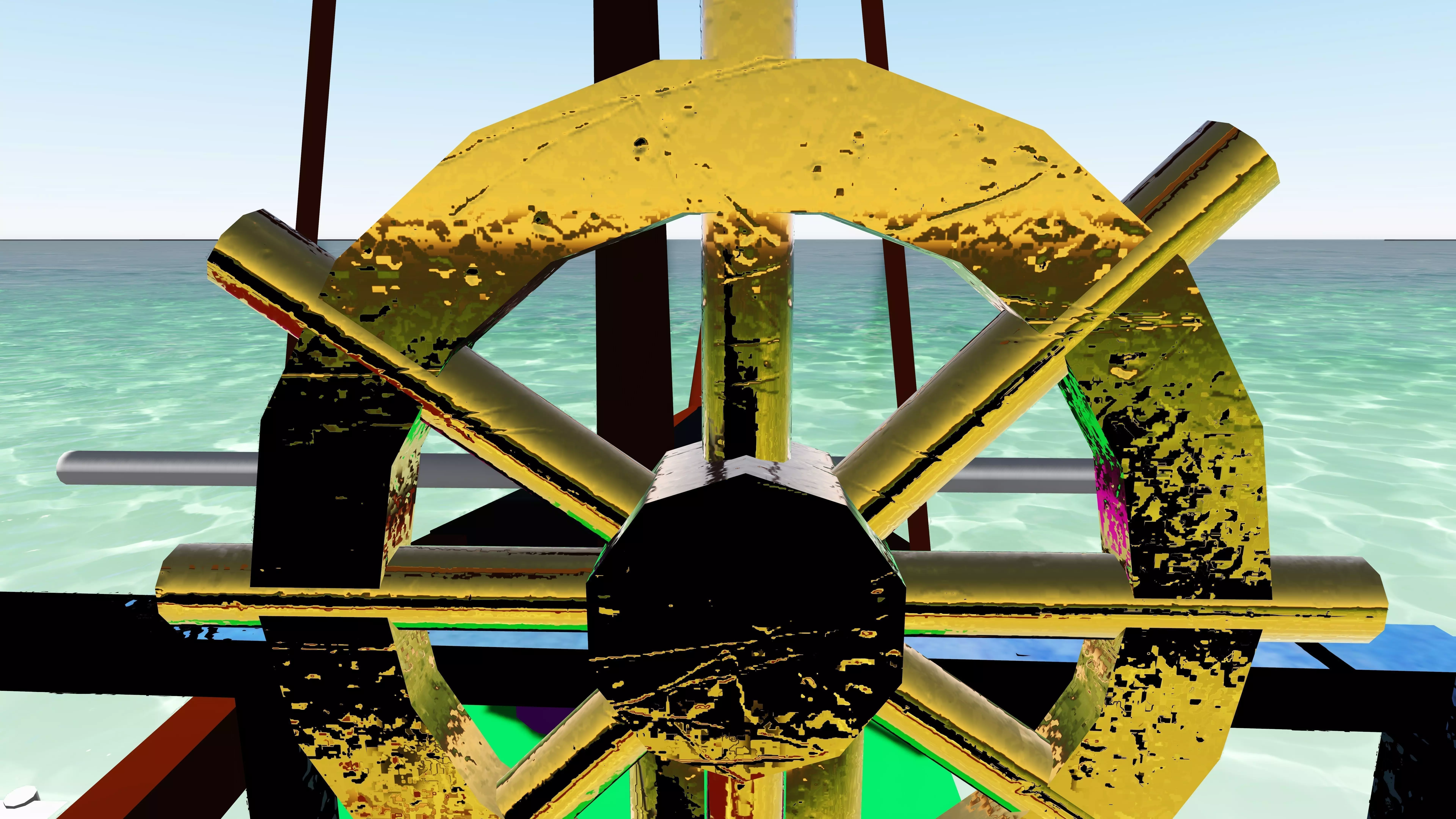 ship1 pirate ship in rain Low-poly 3D model