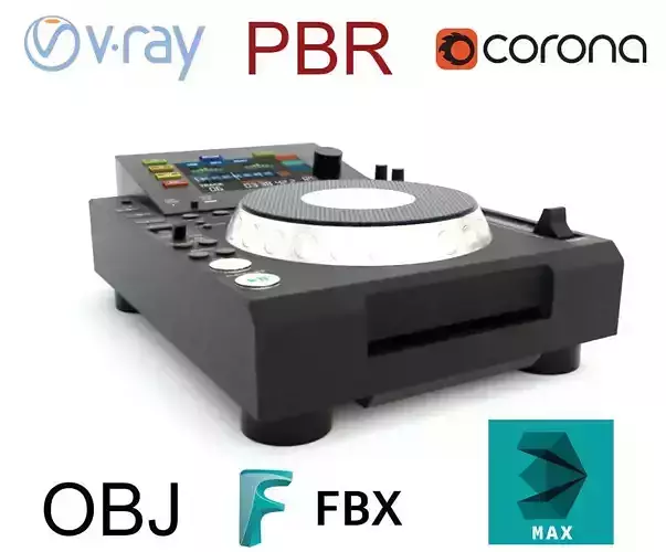 DjTuntable dj turntable Low-poly 3D model
