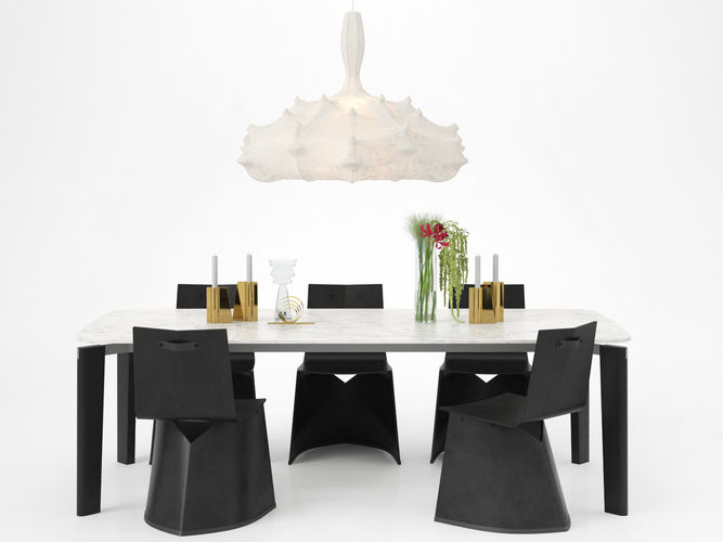 Dining Set 12 3D model