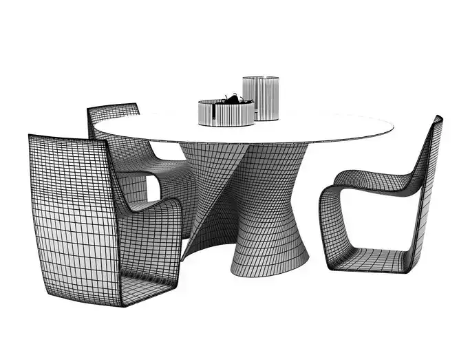 Outdoor Set 7 dining table and chairs