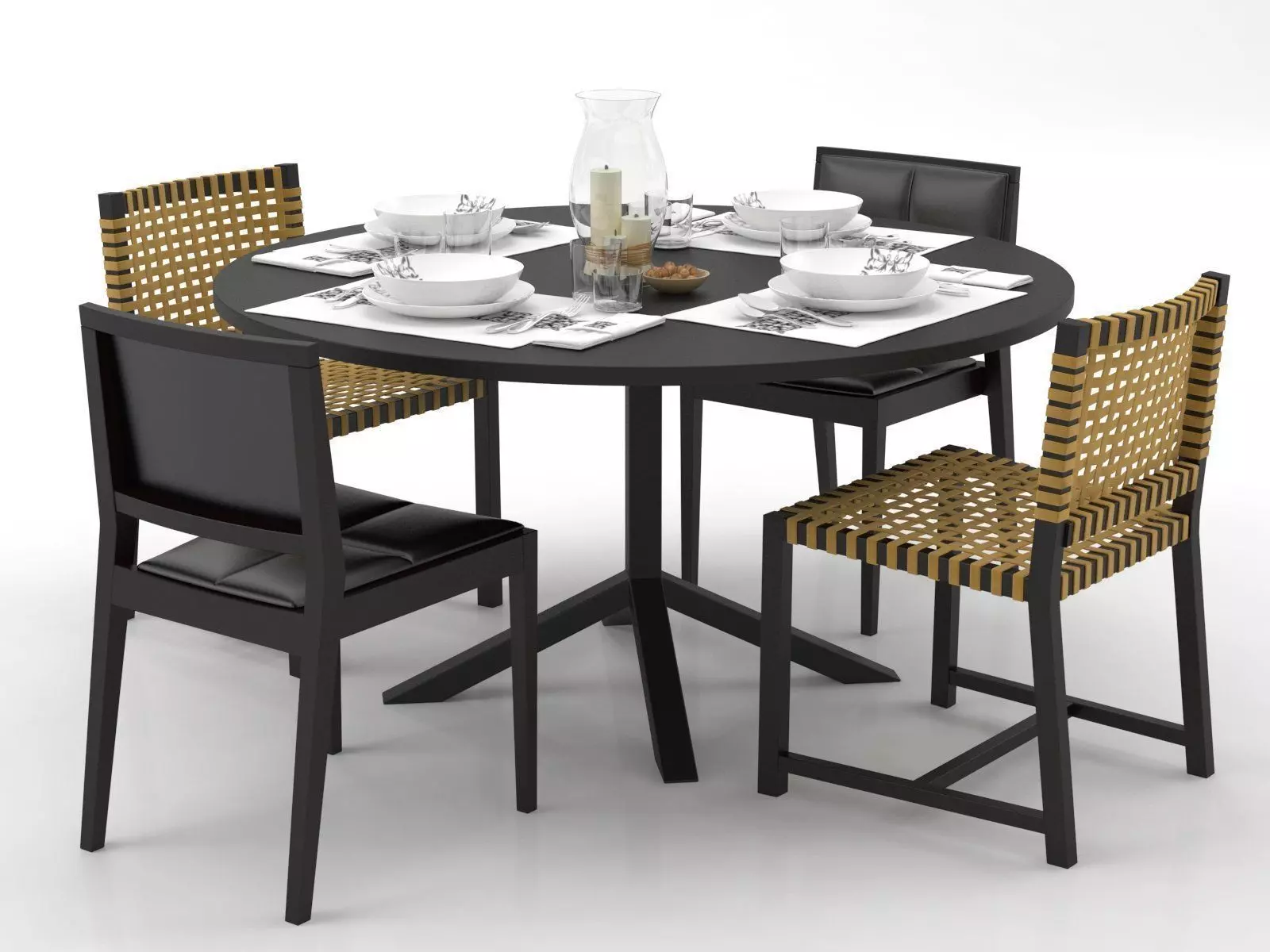 Dining Set 157 3D model_0