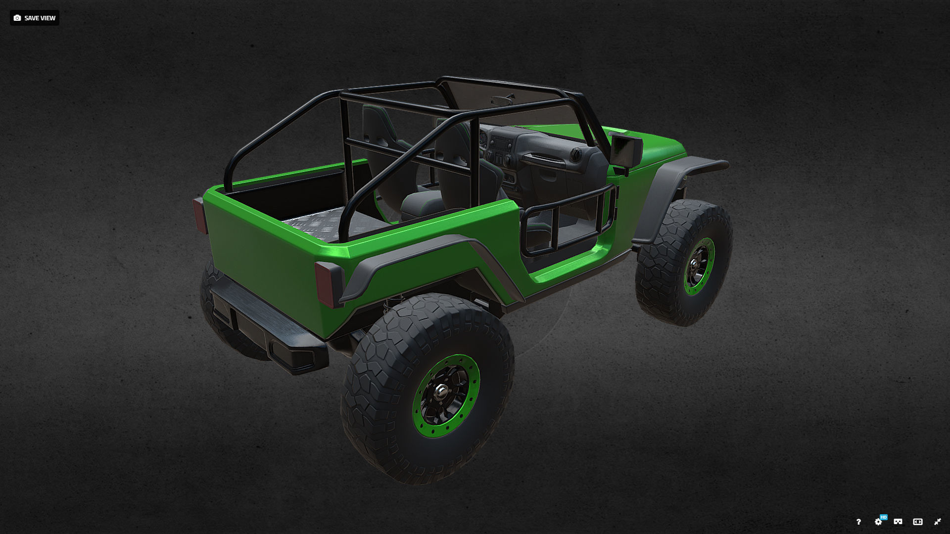 JEEP TRAILCAT Low-poly 3D model_4