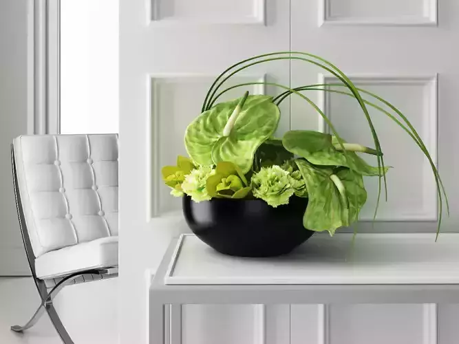 Dining Set 6 chandelier with glass balls hanging from it