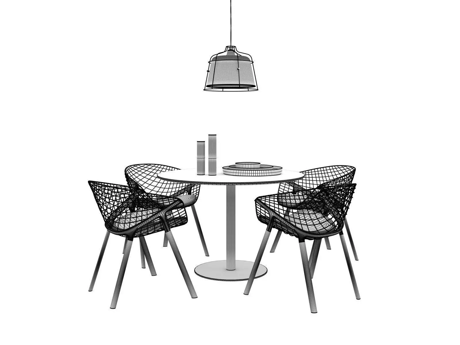 Dining Set 168 3D model_1