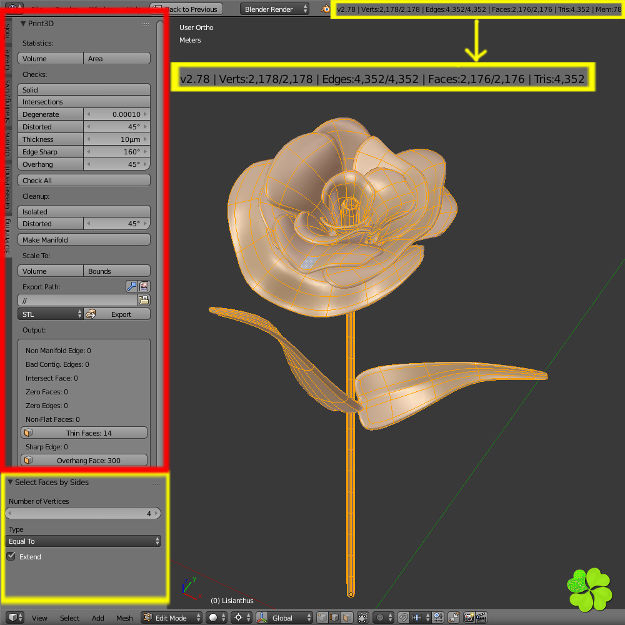 Flower of lisianthus multicolor rigged low poly with vase Low-poly 3D model_21