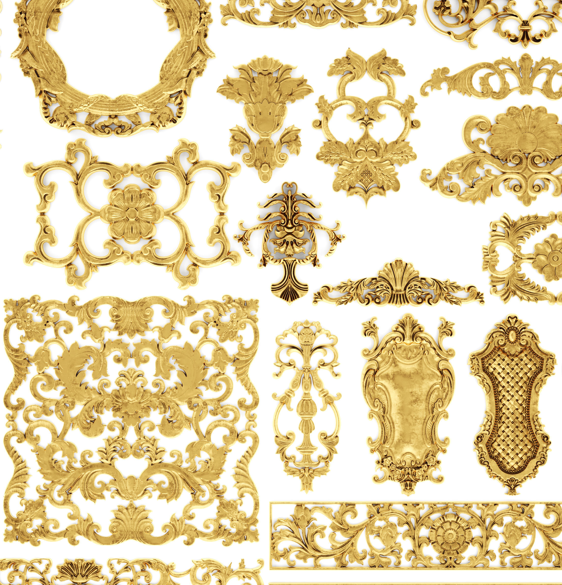 Cartouches SET 36 3D model_3