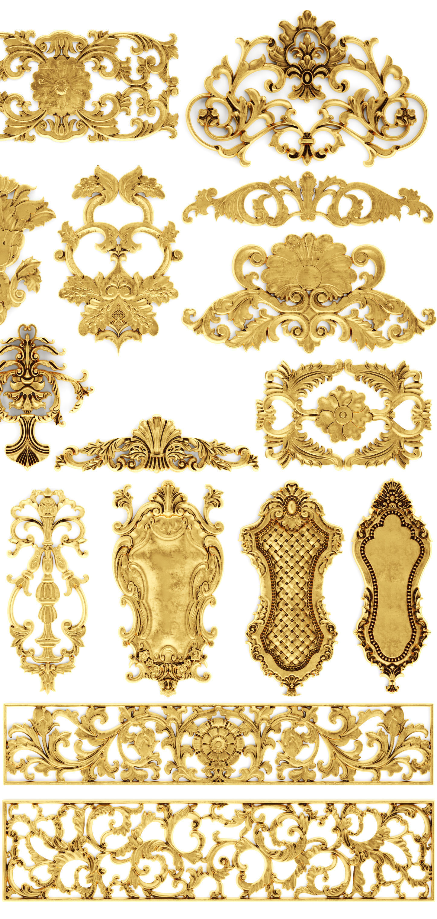 Cartouches SET 36 3D model_1