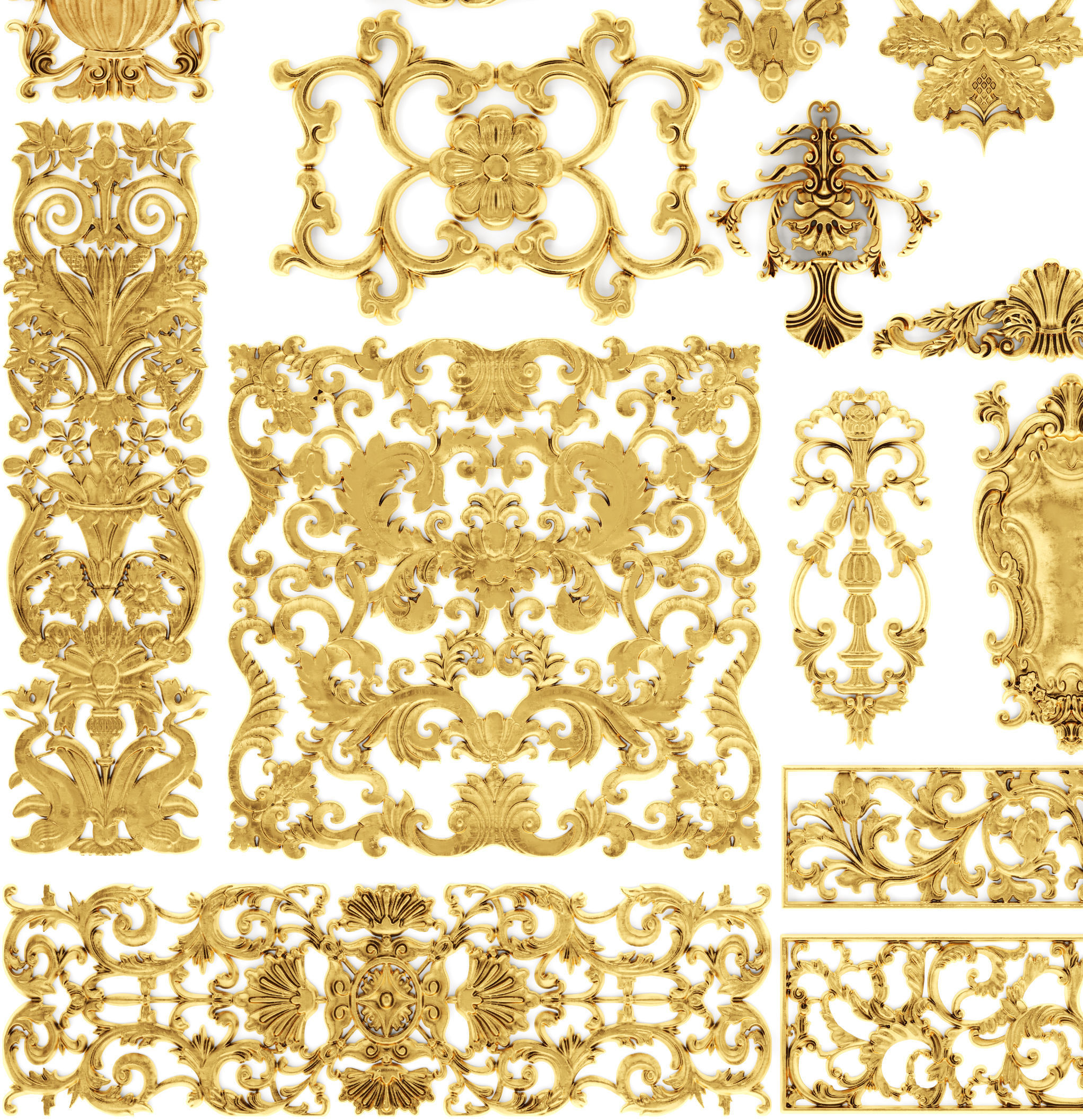 Cartouches SET 36 3D model_2