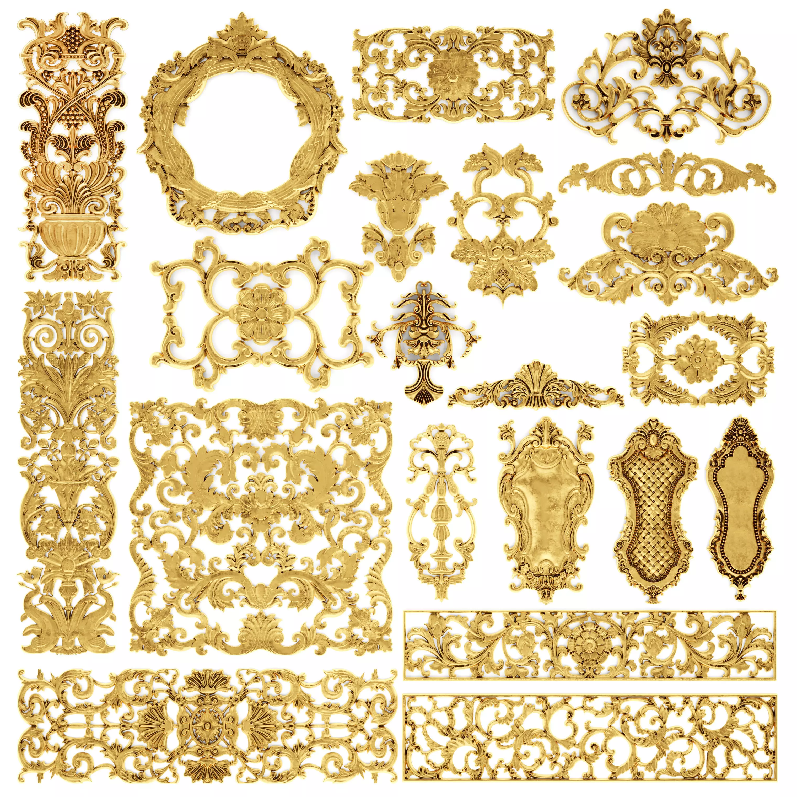 Cartouches SET 36 3D model_0