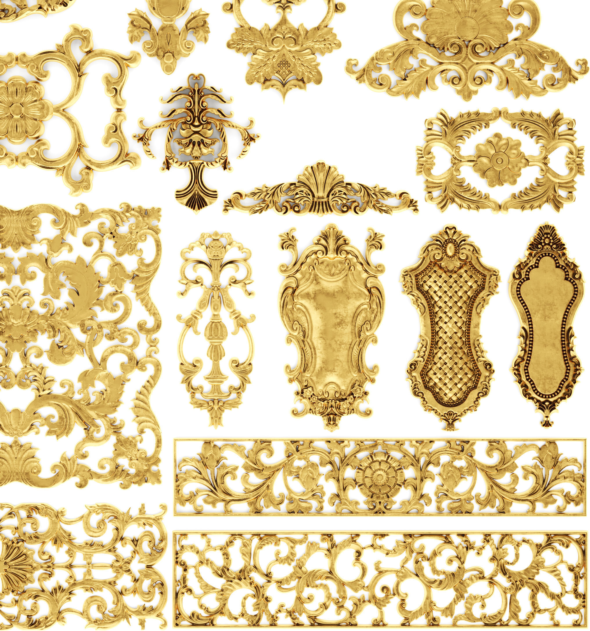 Cartouches SET 36 3D model_4