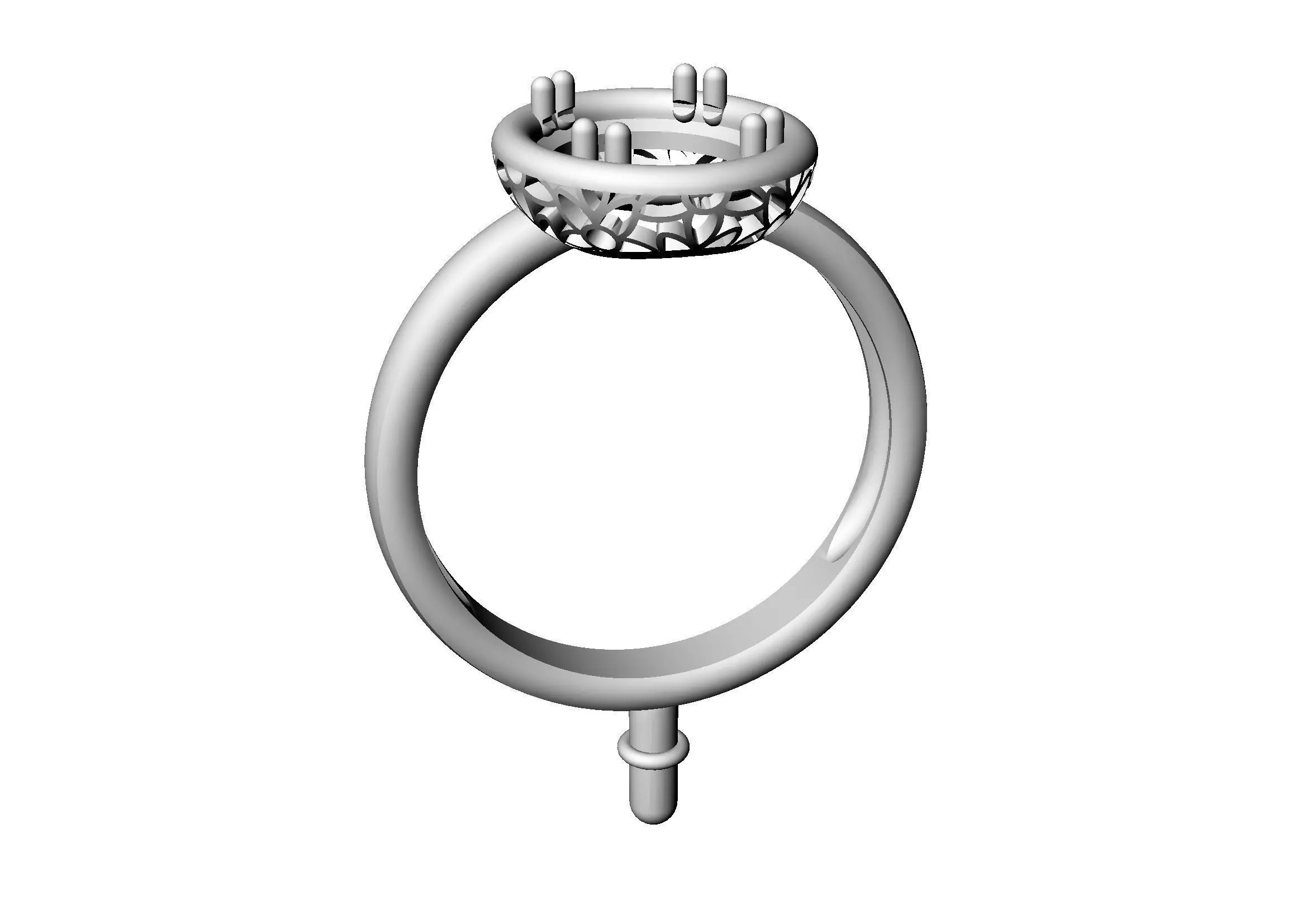 An 12 engagement ring 3D print model_0