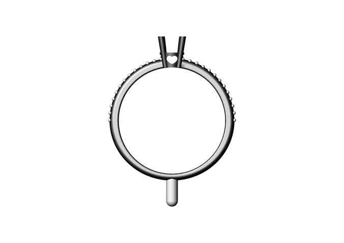 An 13 pendant with oval shape 3D print model