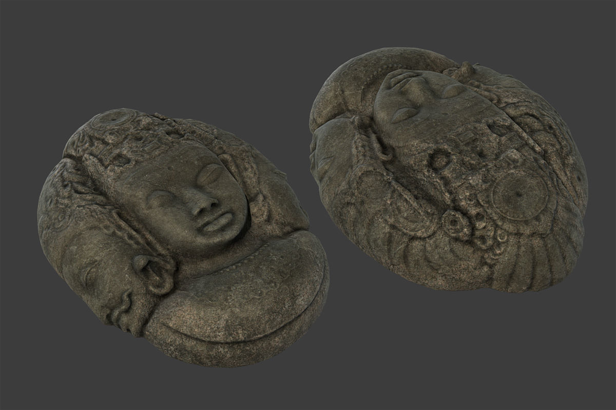 Tribal Mask Low-poly 3D model_1