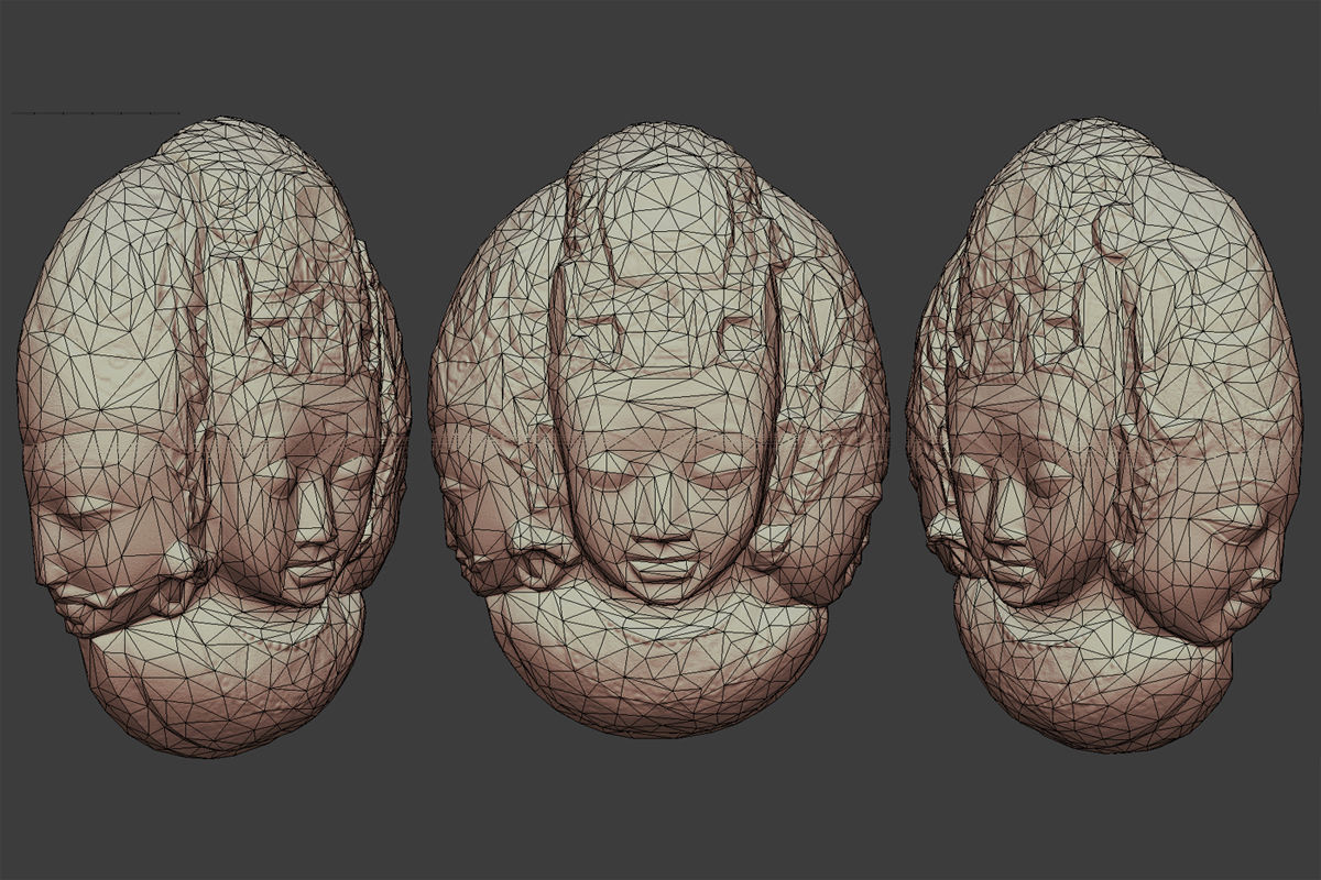 Tribal Mask Low-poly 3D model_6