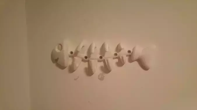 Fish Bone Wall Hanger 3D print model